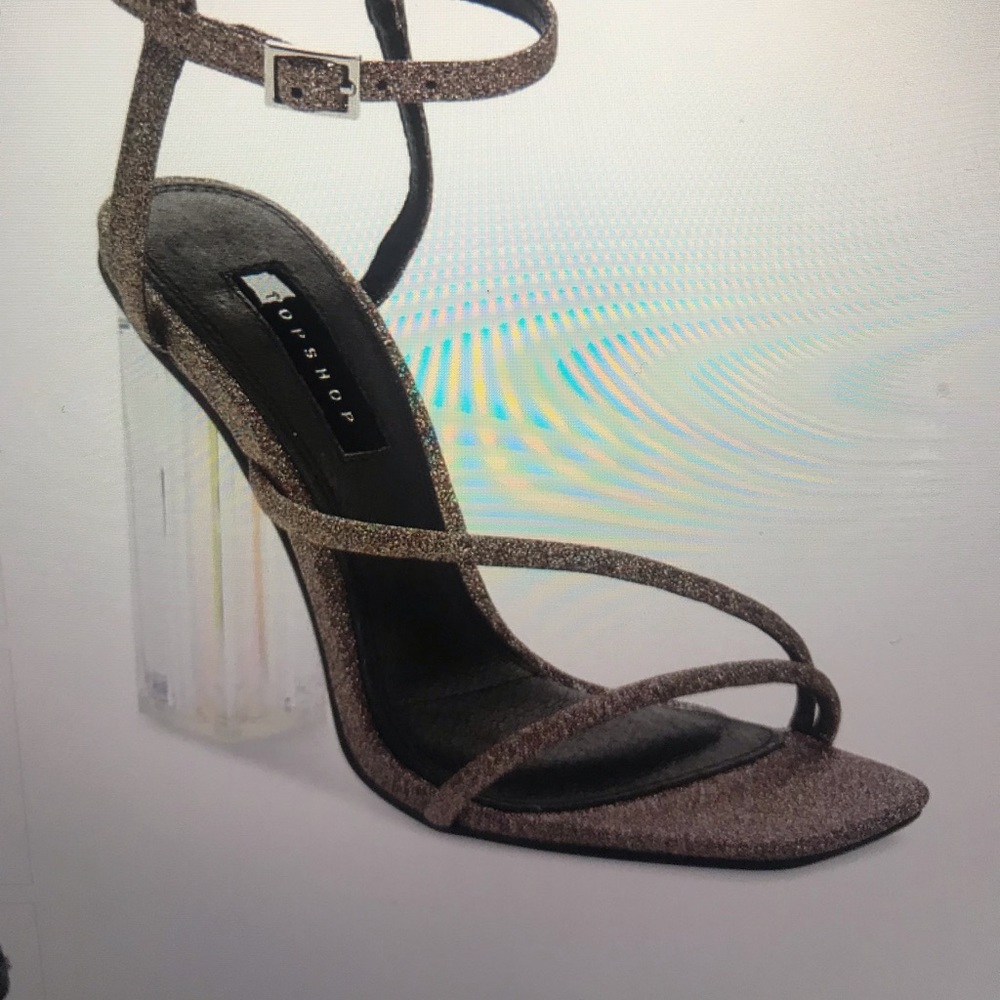 Topshop Rocket Ankle Strap Sandal-Pink Multi